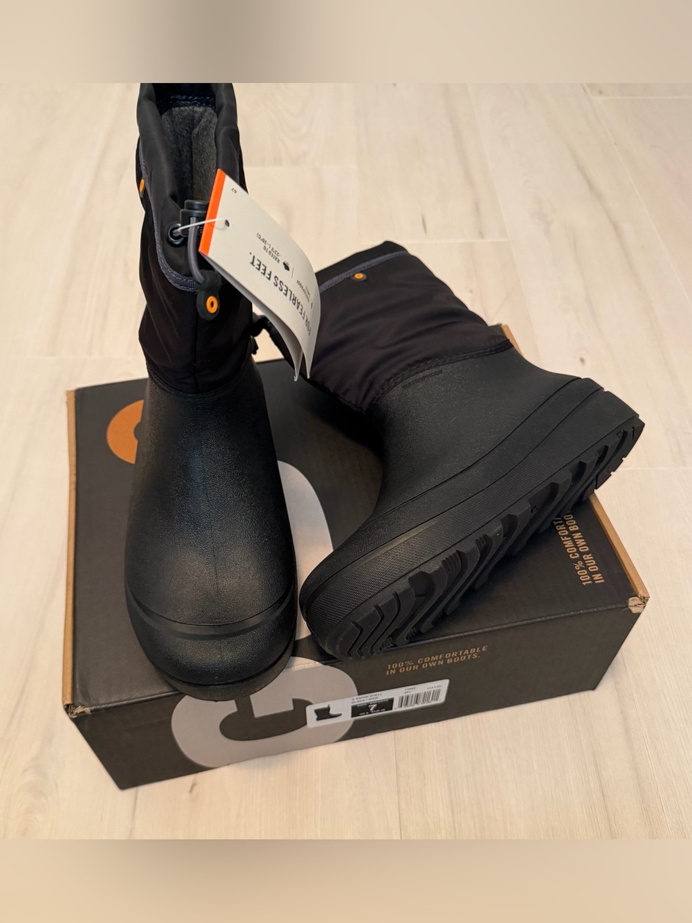 Bogs Kids Black Waterproof Winter Boots NEW